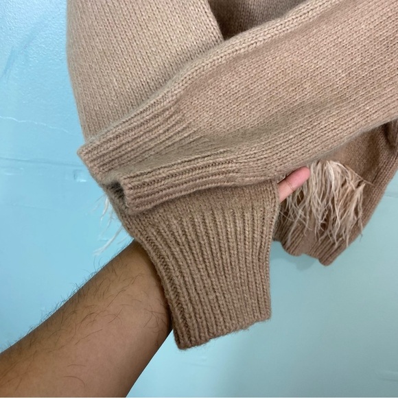 Kate Spade Eden Sweater Alpaca Blend Feather Sz M Turtleneck - Picture 5 of 7